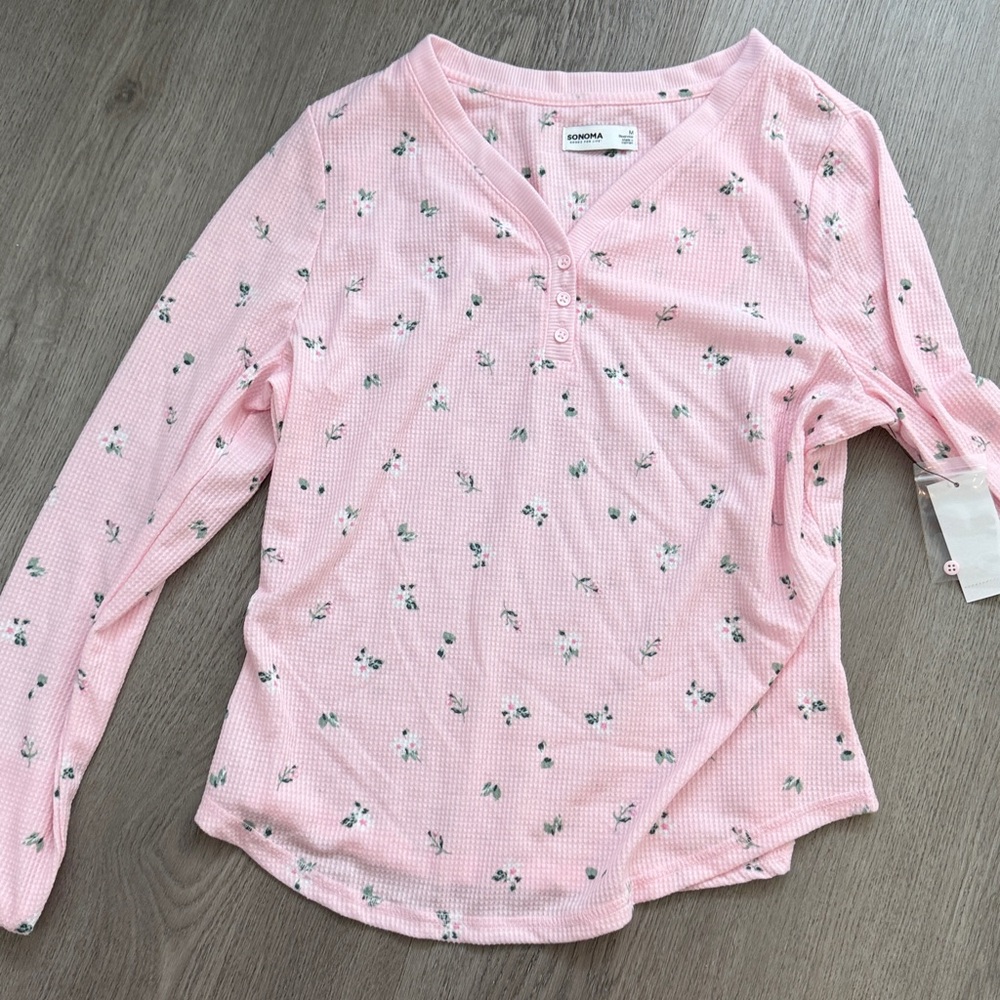 Sonoma Light Pink Floral Pajama Set - Picture 3 of 3